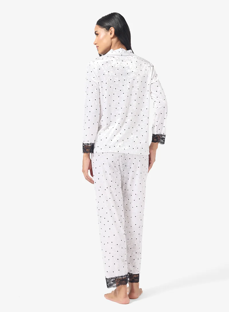 Ginger Cozy Velour Loungewear Pyjama Set