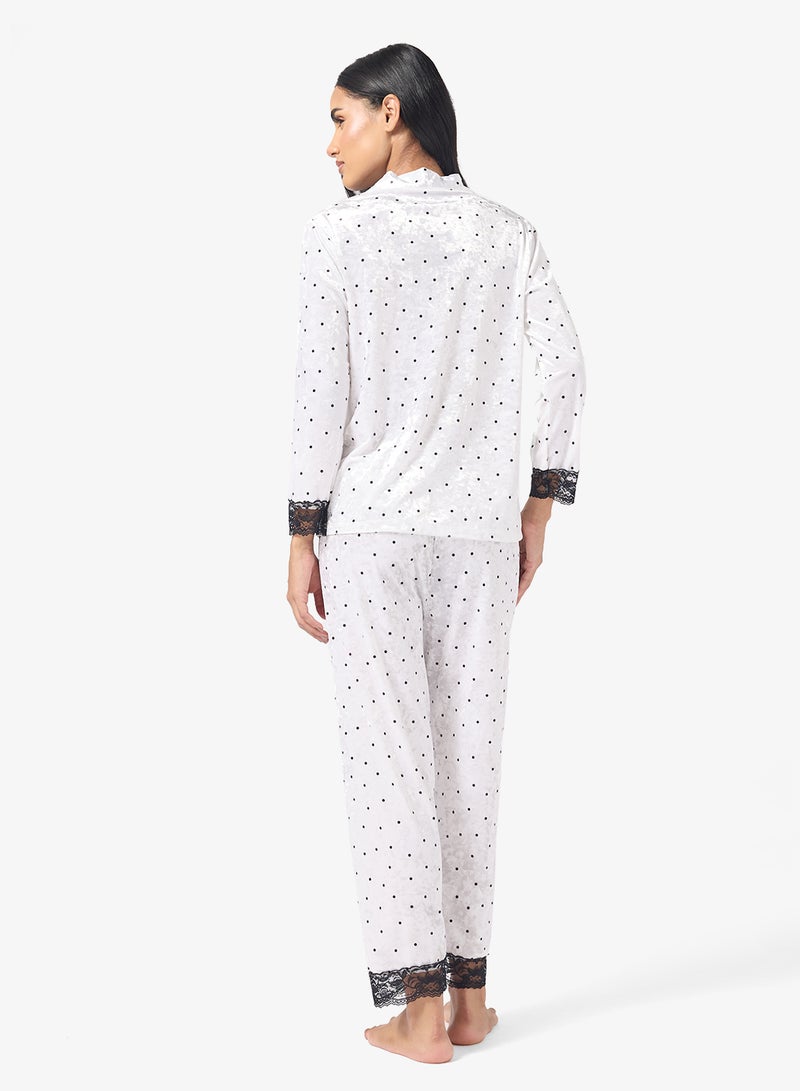 Ginger Cozy Velour Loungewear Pyjama Set - Image 2