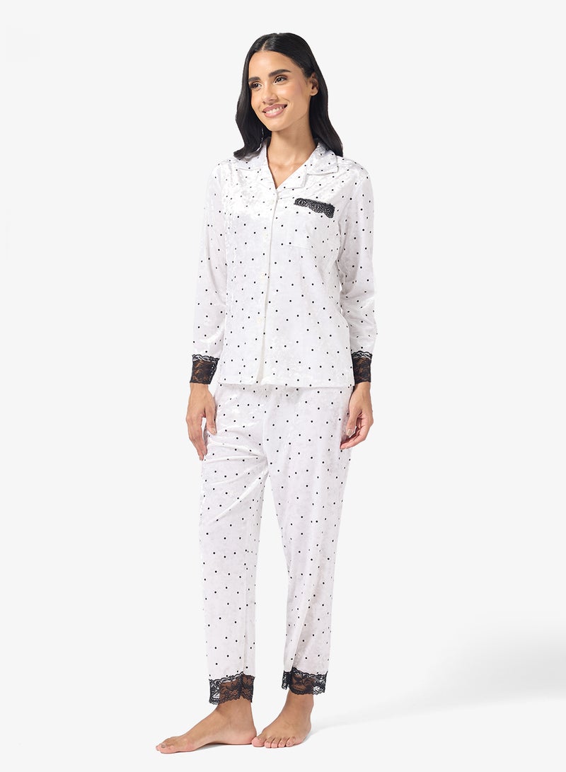 Ginger Cozy Velour Loungewear Pyjama Set - Image 5