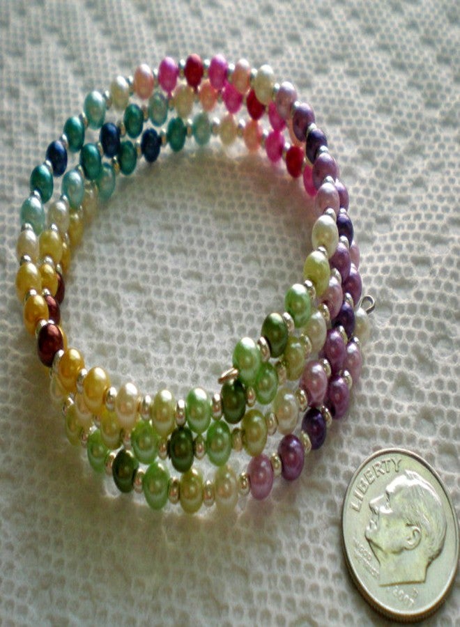 Beading Station 80 Circles Silvertone Bracelet Rigid Steel Memory Wire ~Jewelry Making~ - Image 5