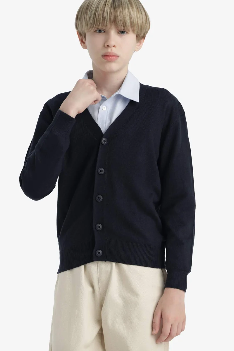 DeFacto Regular Fit V-Neck Cardigan