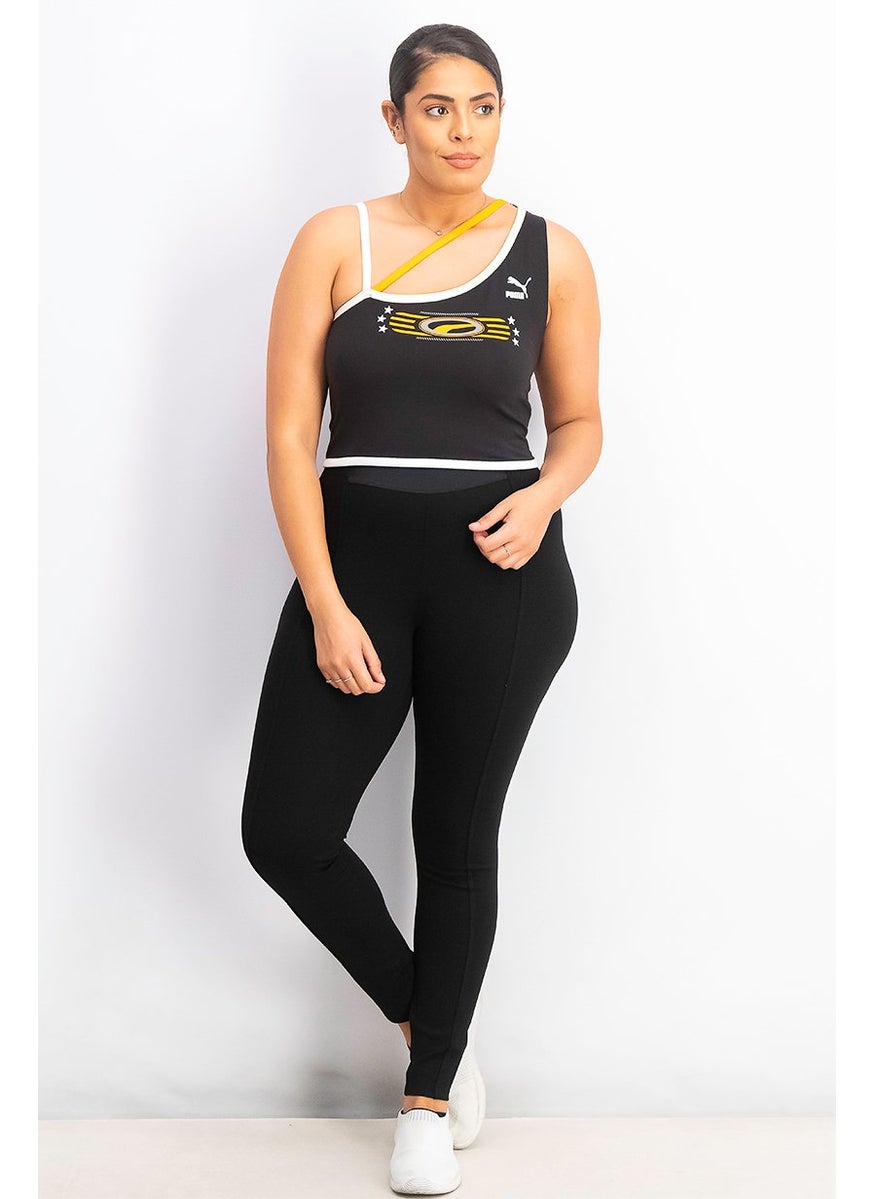 PUMA Women Sportswear Fit Sleeveless Retro Graphic Tops, Black Combo  - Image 3