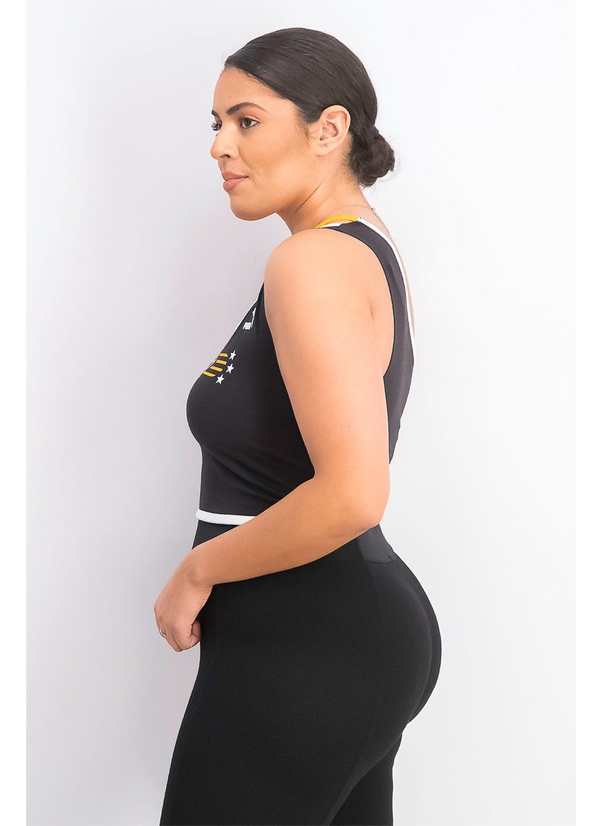 PUMA Women Sportswear Fit Sleeveless Retro Graphic Tops, Black Combo  - Image 4