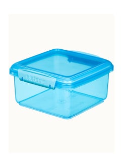 sistema Sistema 1.2 Liter Lunch Box Plus, Blue, is Stackable & Durable with easy Locking Clips to keep food sealed, Microwave & Dishwasher safe and BPA Free.  - Image 4