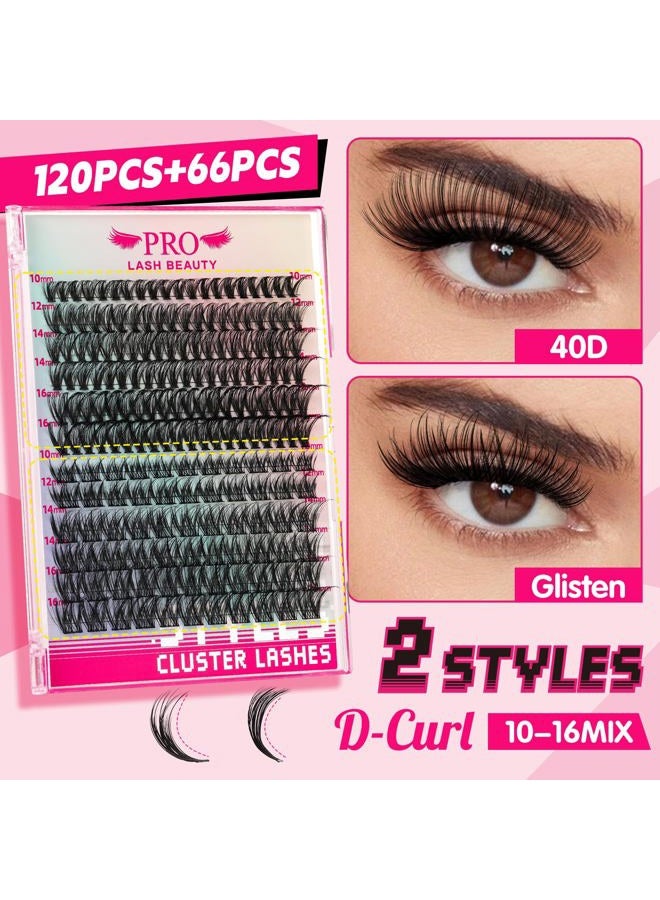 PRO LASHBEAUTY Lash Clusters, 72 Pcs Individual Cluster Lashes DIY Lash Extension 8-16mm Eyelash Clusters Natural Wispy Lashes Super Thin Band Reusable Soft & Comfortable(Natural-D-8-16mix) - Image 4
