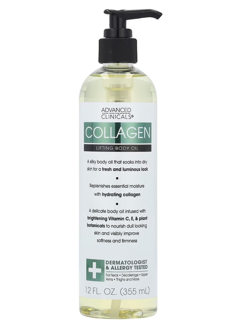 Advanced Clinicals, Collagen, Lifting Body Oil, 12 fl oz (355 ml)