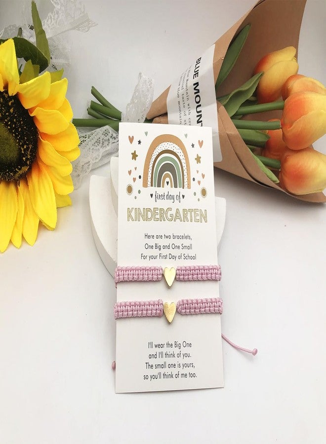 kepvrio First Day of Kindergarten Bracelets,First Day of School Bracelets for Mom and Daughter,Back to School Bracelet Pre-K Matching Heart Wish Adjustable Bracelet - Image 4