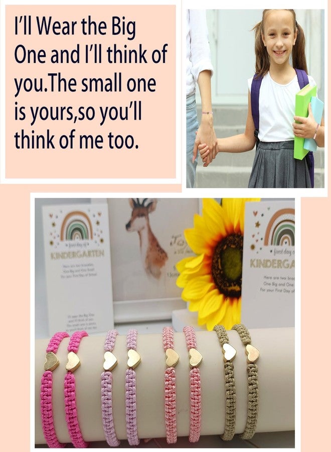 kepvrio First Day of Kindergarten Bracelets,First Day of School Bracelets for Mom and Daughter,Back to School Bracelet Pre-K Matching Heart Wish Adjustable Bracelet - Image 3