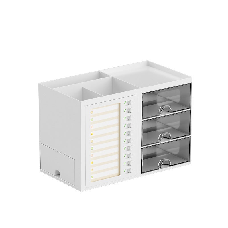 YIRAN Self-Discipline Desk Organizer with Drawer - Multifunctional Student Stationery Storage - Image 5