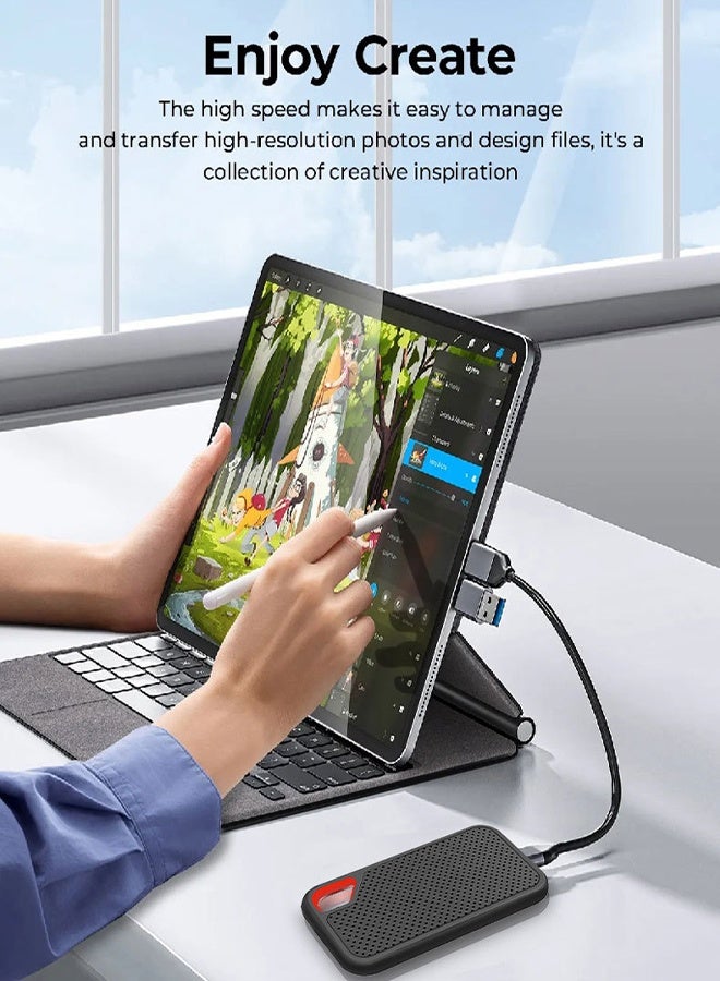 هافن محرك أقراص SSD محمول للغاية سعة 4 تيرابايت تصل إلى 1050 ميغابايت/ثانية، محركات الأقراص الصلبة الصغيرة، محركات الأقراص الخارجية ذات الحالة الثابتة، محرك الأقراص الاحتياطية للكمبيوتر، محرك أقراص USB 3.1 لدعم نوع C نقل تخزين البيانات لأجهزة الكمبيوتر المحمولة ويندوز XP و Mac - Image 5