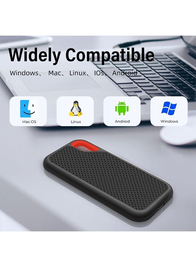 هافن محرك أقراص SSD محمول للغاية سعة 4 تيرابايت تصل إلى 1050 ميغابايت/ثانية، محركات الأقراص الصلبة الصغيرة، محركات الأقراص الخارجية ذات الحالة الثابتة، محرك الأقراص الاحتياطية للكمبيوتر، محرك أقراص USB 3.1 لدعم نوع C نقل تخزين البيانات لأجهزة الكمبيوتر المحمولة ويندوز XP و Mac - Image 2