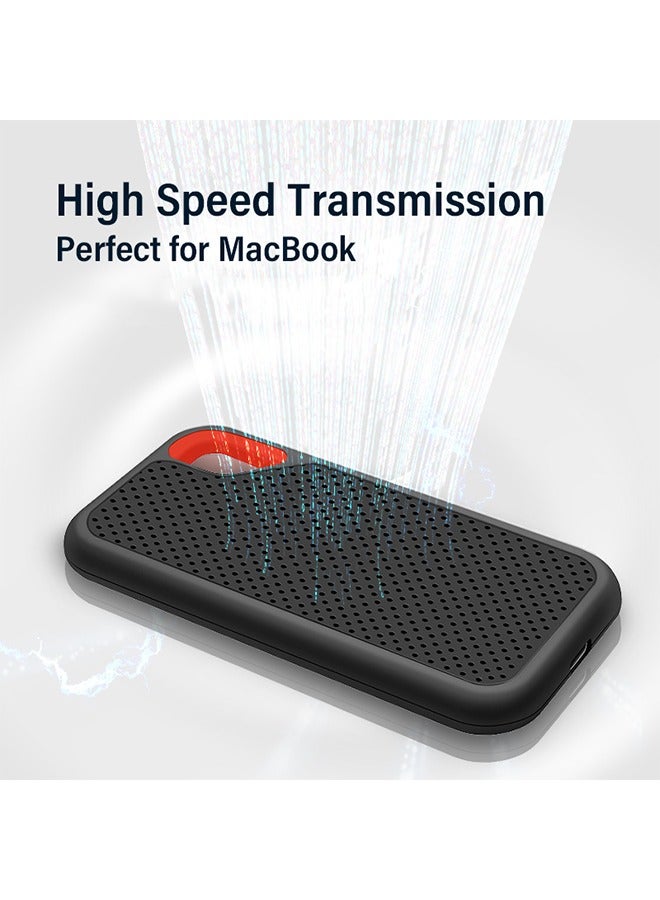 هافن محرك أقراص SSD محمول للغاية سعة 4 تيرابايت تصل إلى 1050 ميغابايت/ثانية، محركات الأقراص الصلبة الصغيرة، محركات الأقراص الخارجية ذات الحالة الثابتة، محرك الأقراص الاحتياطية للكمبيوتر، محرك أقراص USB 3.1 لدعم نوع C نقل تخزين البيانات لأجهزة الكمبيوتر المحمولة ويندوز XP و Mac - Image 4