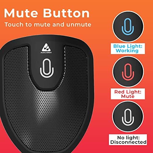 Audio Array AM-C28 USB Plug & Play Conference Microphone | Omni Directional Pickup Upto 3M | Mic Mute Button | No Drivers Condenser USB Type-C | Ideal for Meetings & Video Calling (Not a Speaker) - Image 3