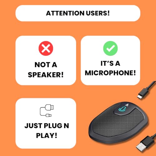 Audio Array AM-C28 USB Plug & Play Conference Microphone | Omni Directional Pickup Upto 3M | Mic Mute Button | No Drivers Condenser USB Type-C | Ideal for Meetings & Video Calling (Not a Speaker) - Image 4
