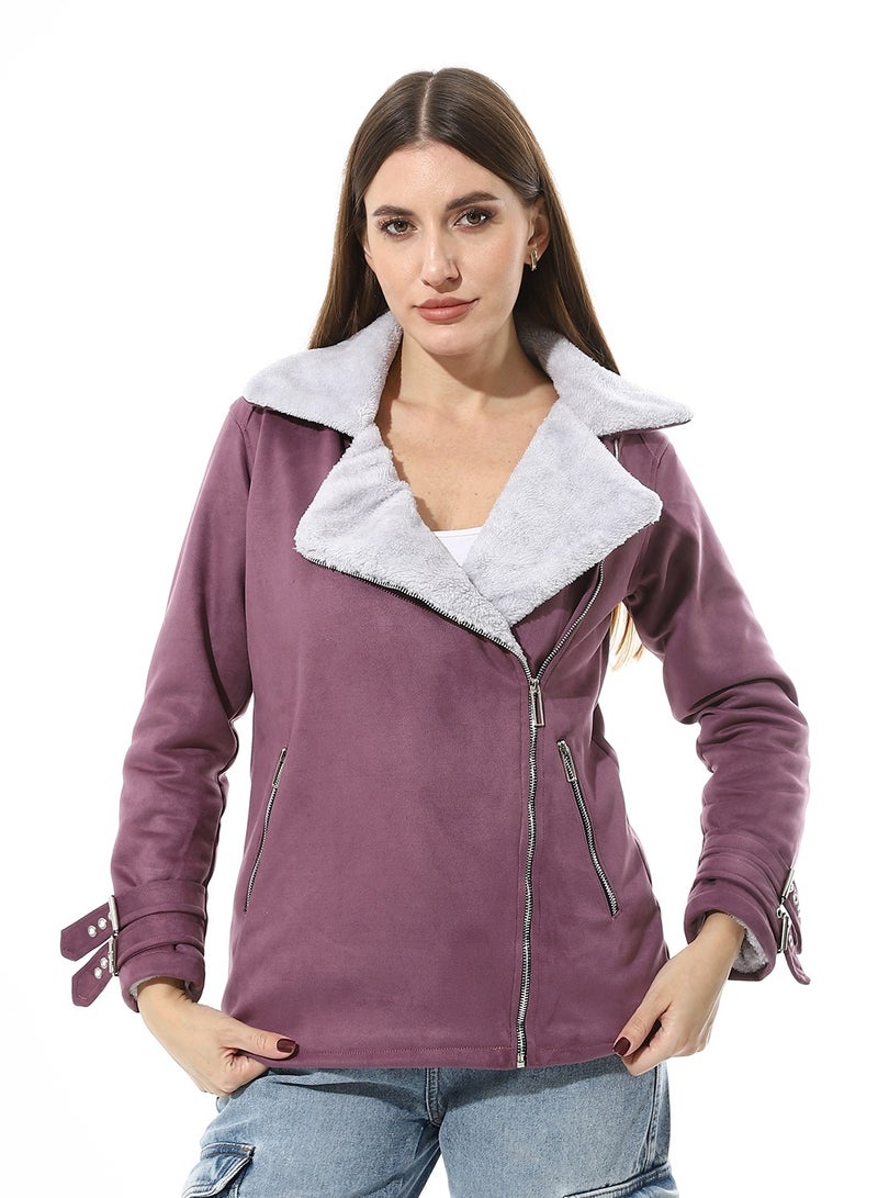 Caesar Women Chmois Lining Jacket With Zipper And Front Pockets  - Image 1