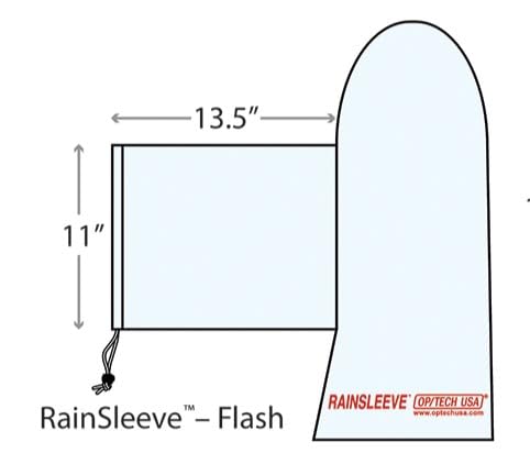 OP/TECH USA Rainsleeve Camera Cover - Clear Rain & Dust Sleeve for Shooting Photos & Video, with Viewfinder Access - Camera Rain Cover, Flash, 2 Pack - Image 3
