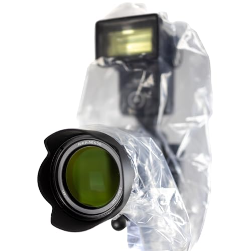 OP/TECH USA Rainsleeve Camera Cover - Clear Rain & Dust Sleeve for Shooting Photos & Video, with Viewfinder Access - Camera Rain Cover, Flash, 2 Pack - Image 5