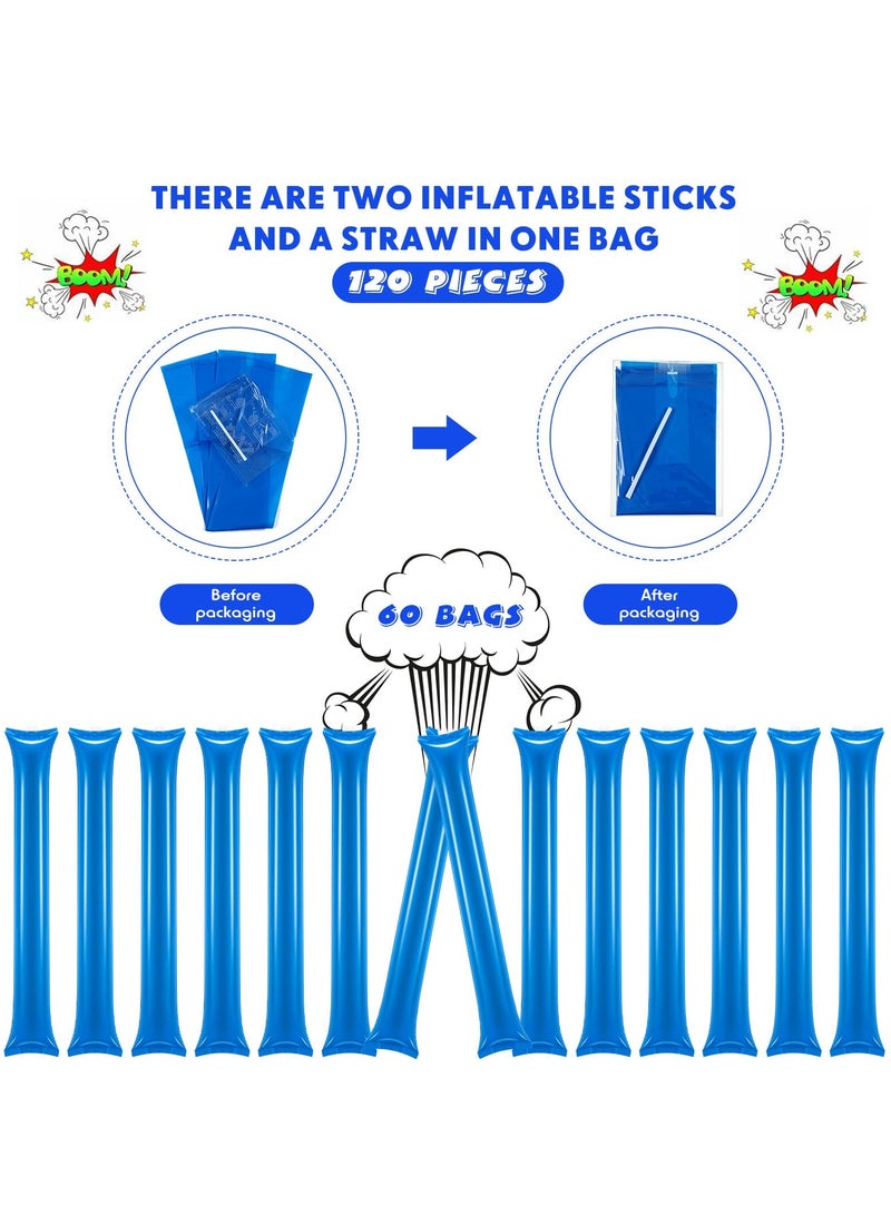 SOLARAE 44 Thunder Sticks Inflatable Noisemakers Cheerleading Plastic Clapping Gear Football Games Party Sporting Events - Image 4