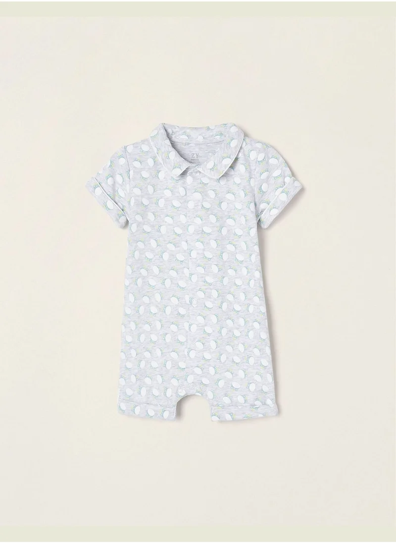 زيبي Zippy Short Sleeve Jumpsuit For Newborns Frogs