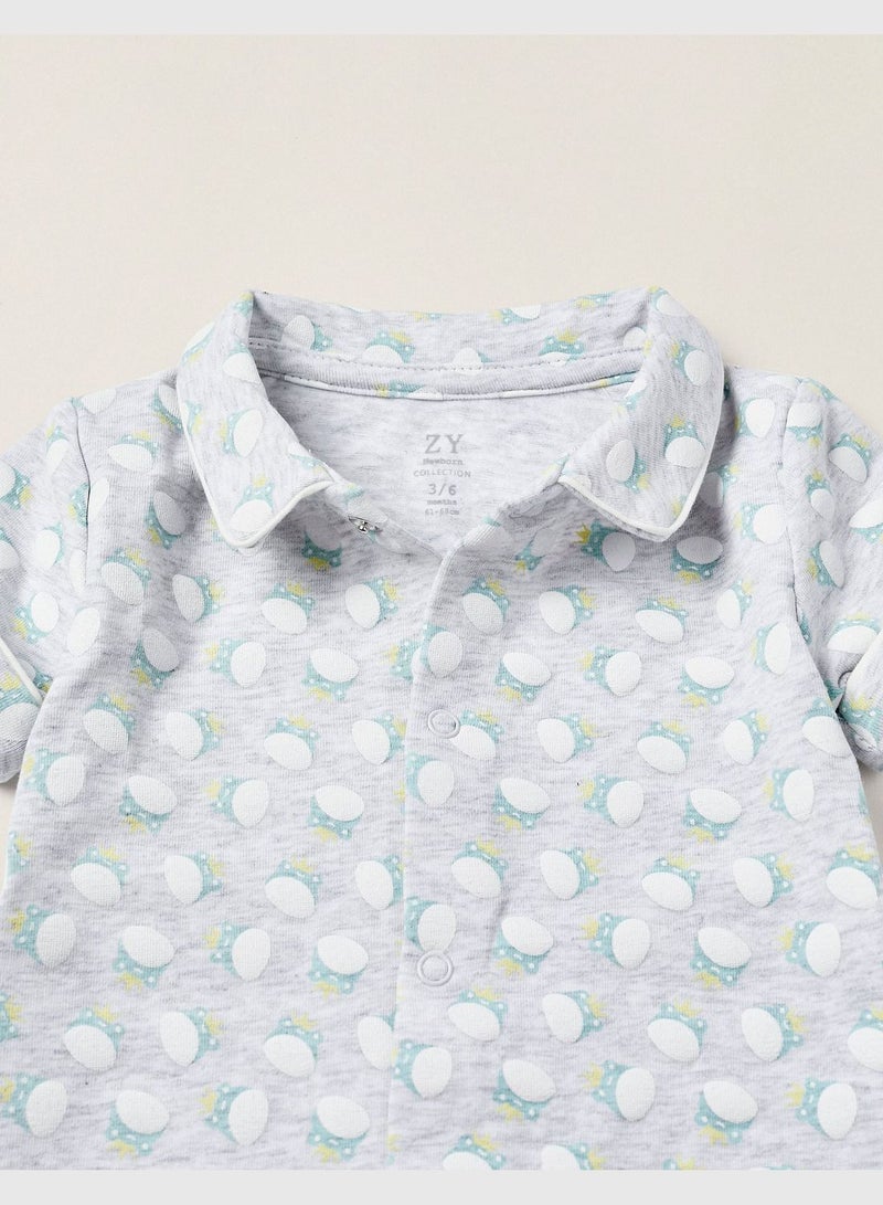 Zippy Zippy Short Sleeve Jumpsuit For Newborns Frogs - Image 3