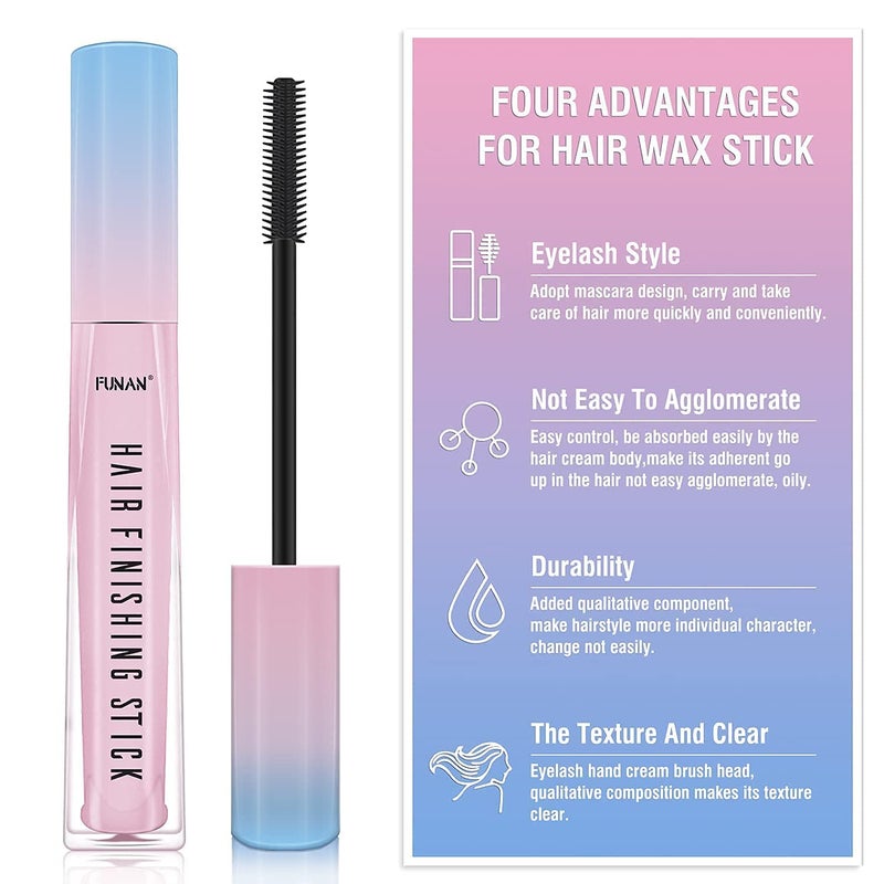 FUNAN FUNAN Hair Finishing Stick 2 Pack for Small Broken Hair Cream/Gel for Women Naturally Refreshing, Non-Greasy and Non-Sticky - Image 4