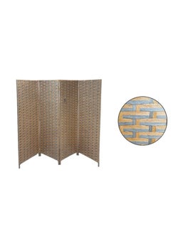 AL KHALDIYA Foldable partition room divider, 4 panels, dark brown 