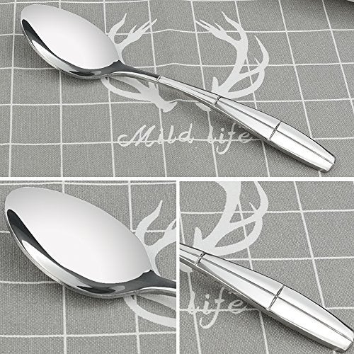 Eagrye 12 Pieces Stainless Steel Dinner Spoons, Silverware Table Spoons - Image 3