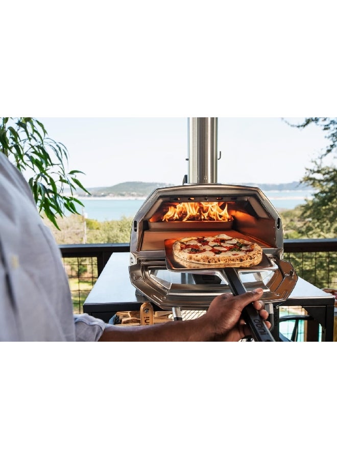 أوني كارو 16 فرن بيتزا خارجي متعدد الوقود باللونين الأسود والفضي بحجم 32.68 × 19.69 × 31.89 أنش UU-P0E400 - Image 4