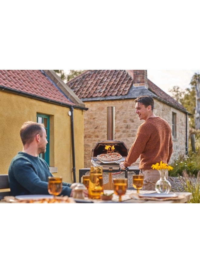 أوني كارو 16 فرن بيتزا خارجي متعدد الوقود باللونين الأسود والفضي بحجم 32.68 × 19.69 × 31.89 أنش UU-P0E400 - Image 5