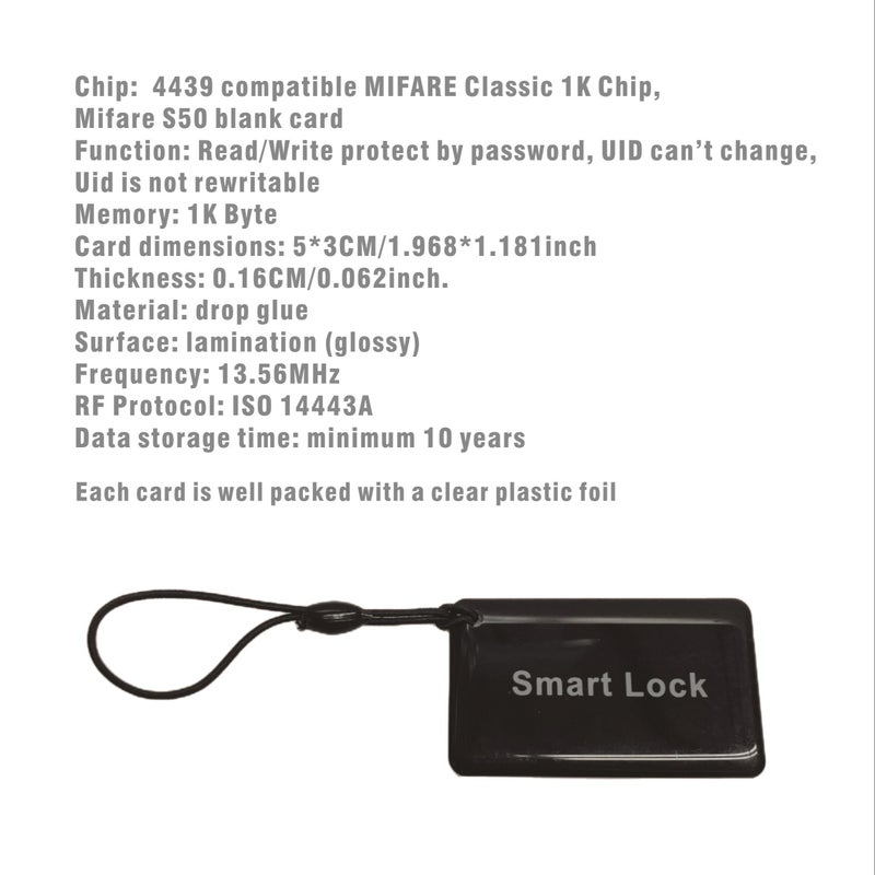 12 شيت لكل عبوة، بطاقة ذكية TTLock 13.56 ميجاهرتز RFID للدخول بدون مفتاح، بطاقة IC لاسلكية للأقلام الذكية للأبواب، للأنظمة المتوافقة مع المكاتب M1 S50 - Image 3