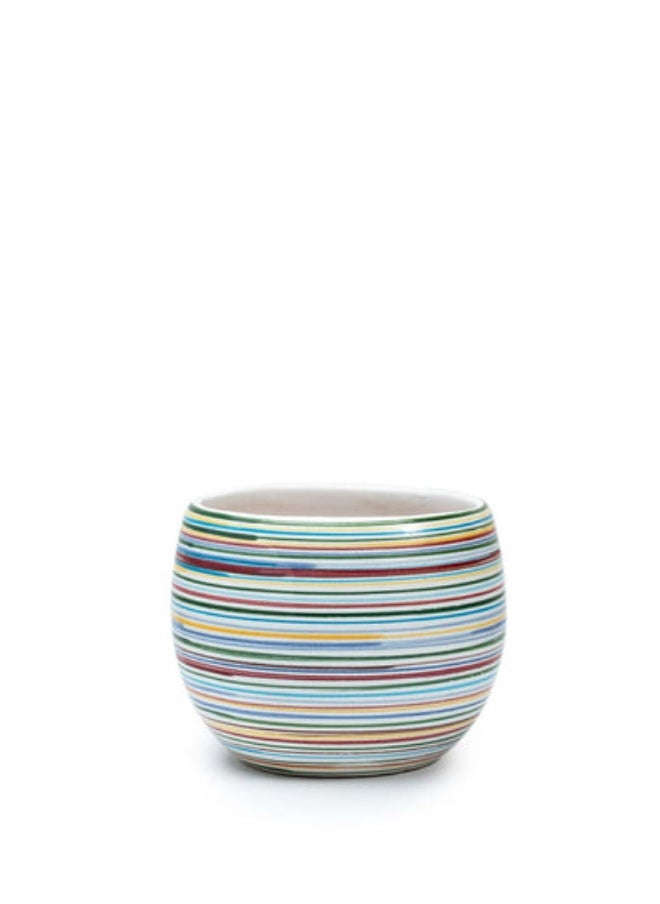 Balkans Handmade Pottery Pot Indoor/Outdoor, H 13 cm D 15 cm 