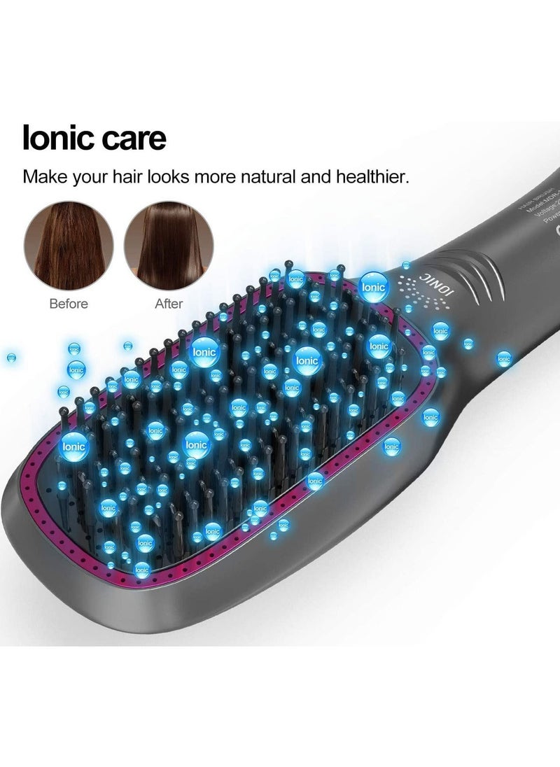 Sharpdo - 3 In 1 Hair Dryer Brush & Straightener Brush, Professional 1200W Powerful Ceramic Tourmaline Ionic Hot Air Brush, 3 Heat/2 Speed Settings One Step Hair Dryer And Styler For All Hair Types - Image 1