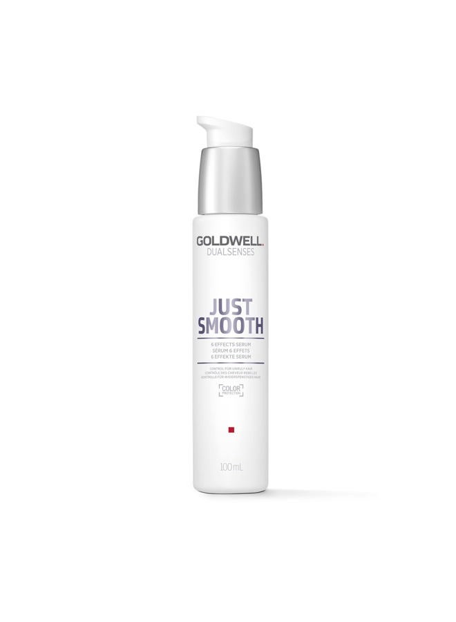Goldwell Dualsenses Just Smooth Taming Anti-Frizz & Humidity Control 6 Effects Serum, Paraben Free, Floral, 100ml - Image 1