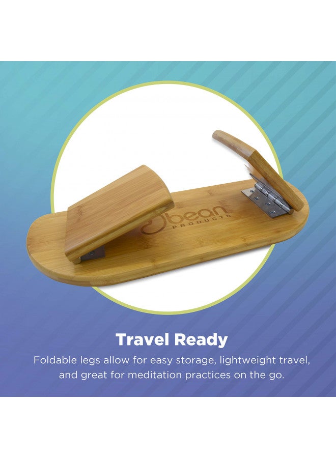 Bean Products Bamboo Meditation Kneeling Bench - Best Design - Folding Legs - Portable - Ergonomic - Image 5