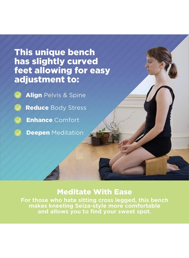 Bean Products Bamboo Meditation Kneeling Bench - Best Design - Folding Legs - Portable - Ergonomic - Image 4
