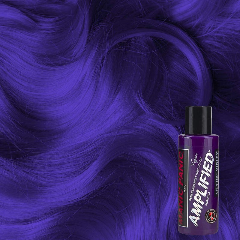 MANIC PANIC Ultra Violet Amplified Semi-Permanent Hair Dye - Cool Blue Toned Violet Color - Works on Dark & Light Shades - Vegan, PPD & Ammonia Free - Image 2