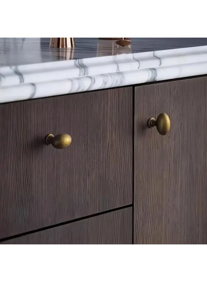 Oval Bronze Zinc Alloy Cabinet Knobs Set Of 4 Hardware For Dressers Drawers Wardrobes - Image 1