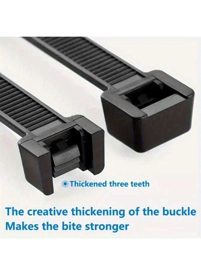 500-Pack Heavy-Duty Nylon Self-Locking Cable Ties (Zip Ties) - Waterproof, Anti-Slip, Scratch & Bend Resistant, Multi-Size (1/16” to 1/8” & 1/32” to 1/64”) for Indoor/Outdoor, Home, Office, Gardening - Durable Wire Organizers - Image 5