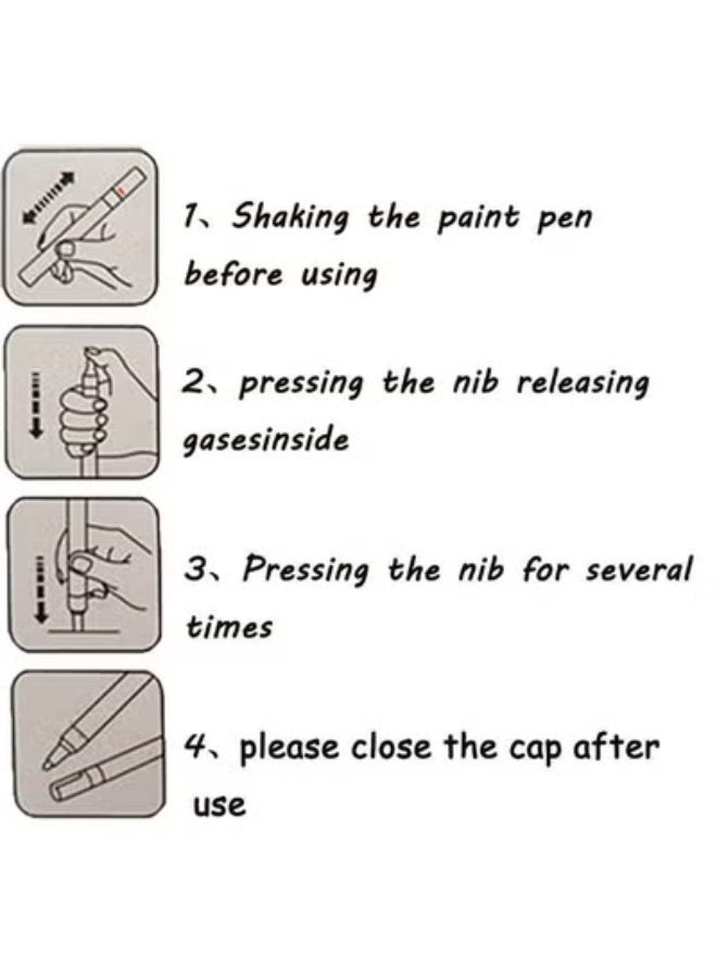 Chabeia BLACK Oil Based Paint Pen, Permanent Paint Marker: Quick-Dry, Waterproof Marker for Rock Painting, Glass, Fabric, Ceramic, Wood, Metal, Mug, Plastic, Stone, 1 PCS - Image 5
