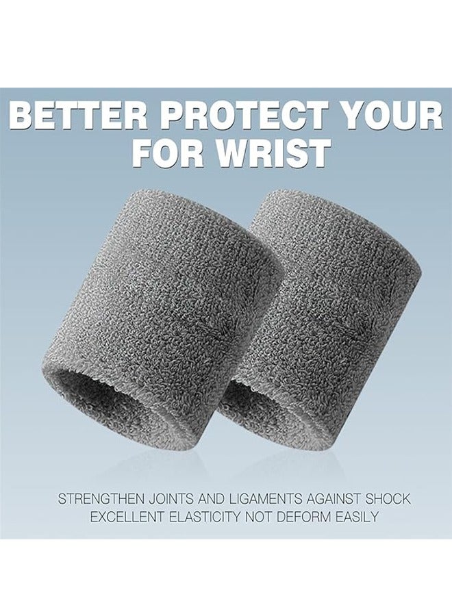 Generic Sweatband Sports Wristband For Men And Women - Moisture-Wicking Sports Cotton Terry Cloth Sweatband, Suitable For Tennis, Basketball, Running, Gym, Workout  - Image 5