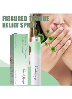 SOUTH MOON Fissured Tongue Relief Spray 8ml, Mint Freshener Mouth Spray, Bad Breath Spray, Breath Freshener Spray, Protected Mouth, Eliminating Bacteria and Odors, Pain Relief, Mouth Healthy Spray  - Image 1