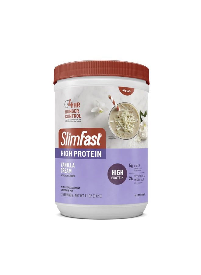 SlimFast Advanced Nutrition High Protein Meal Replacement Smoothie Mix, Vanilla Cream, Weight Loss Powder, 20g of Protein, 12 Servings (Pack of 2) (Packaging May Vary) - Image 5