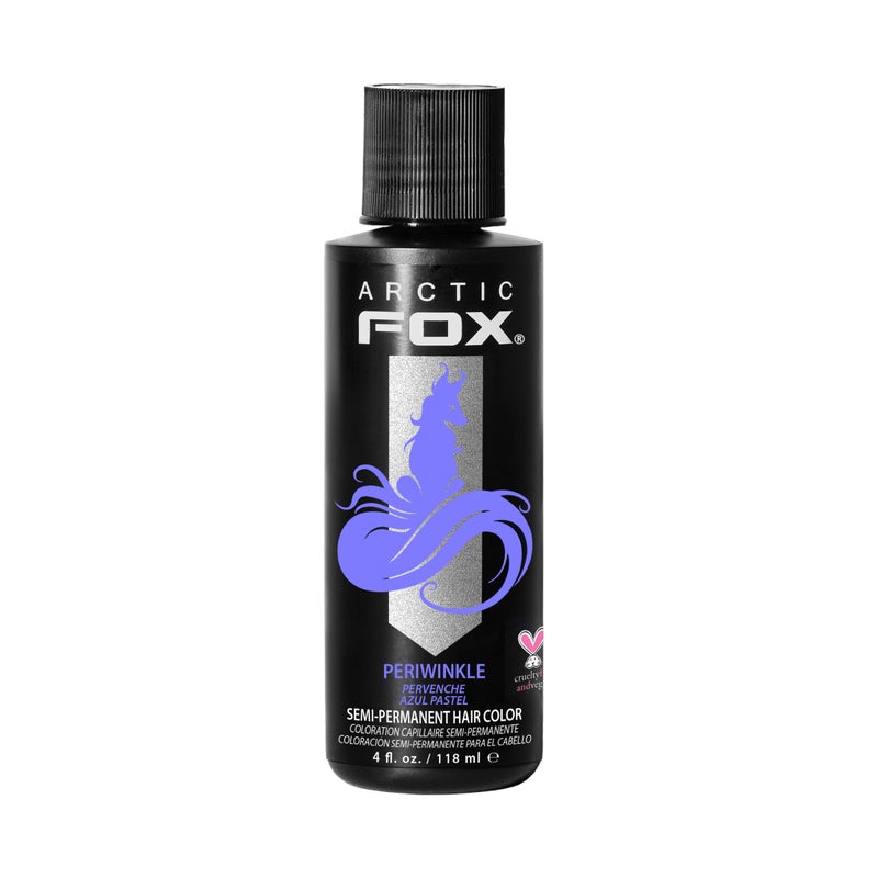 ARCTIC FOX Vegan and CrueltyFree SemiPermanent Hair Color Dye 4 Fl Oz PERIWINKLE