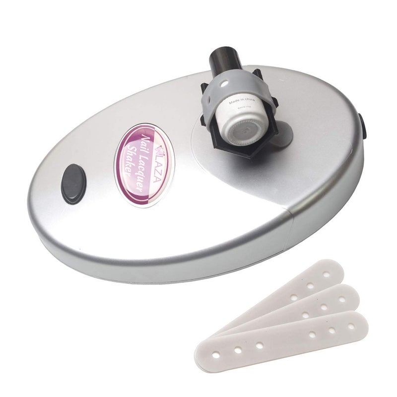 Laza Nail Lacquer Shaker Nails Gel Polish Varnish Adjustable Bottle Shaking Machine Shake Evenly Tools for Nails Art - Sliver
