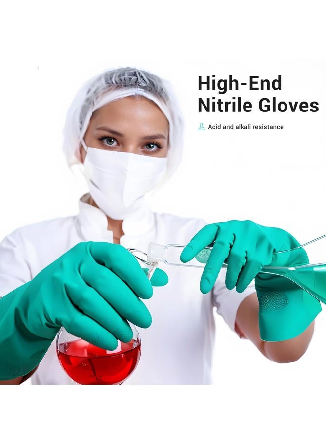 ThxToms Chemical Resistant Nitrile Gloves, Resist Household Acid, Alkali, Solvent and Oil, Latex Rubber Free, 1 Pair Large - Image 4