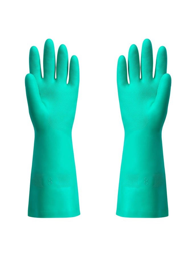 ThxToms Chemical Resistant Nitrile Gloves, Resist Household Acid, Alkali, Solvent and Oil, Latex Rubber Free, 1 Pair Large - Image 1