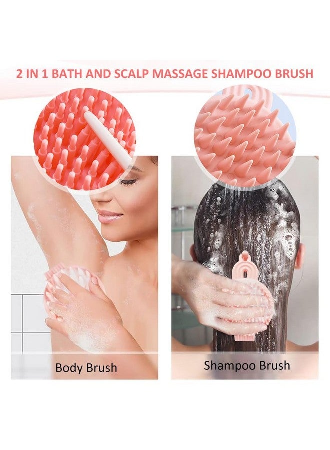 kroywen Silicone Body Scrubber, 2 in 1 Bath and Shampoo Brush, Soft Silicone Loofah for Sensitive Skin, Double-Sided Body Brush for Men Women, Lathers Well, Gentle Exfoliating(Multicolour) - Image 5