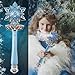 Fleeting Time Light Up Frozen Snowflake Wand Snowflake Wand with Music Spray Magic Wand Toys for Girls and Boys Magical Princess Sensory Toys Christmas and Birthday Gifts Blue - Image 4