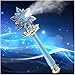 Fleeting Time Light Up Frozen Snowflake Wand Snowflake Wand with Music Spray Magic Wand Toys for Girls and Boys Magical Princess Sensory Toys Christmas and Birthday Gifts Blue - Image 2