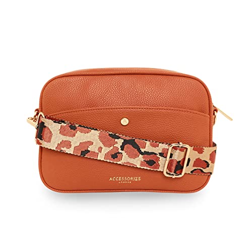 Accessorize London Women's Orange Camera Sling Bag| sling bag for woman latest |crossbody bag for women stylish |Shoulder/Crossbody Bag for Women with Adjustable Sling Srap - Image 1